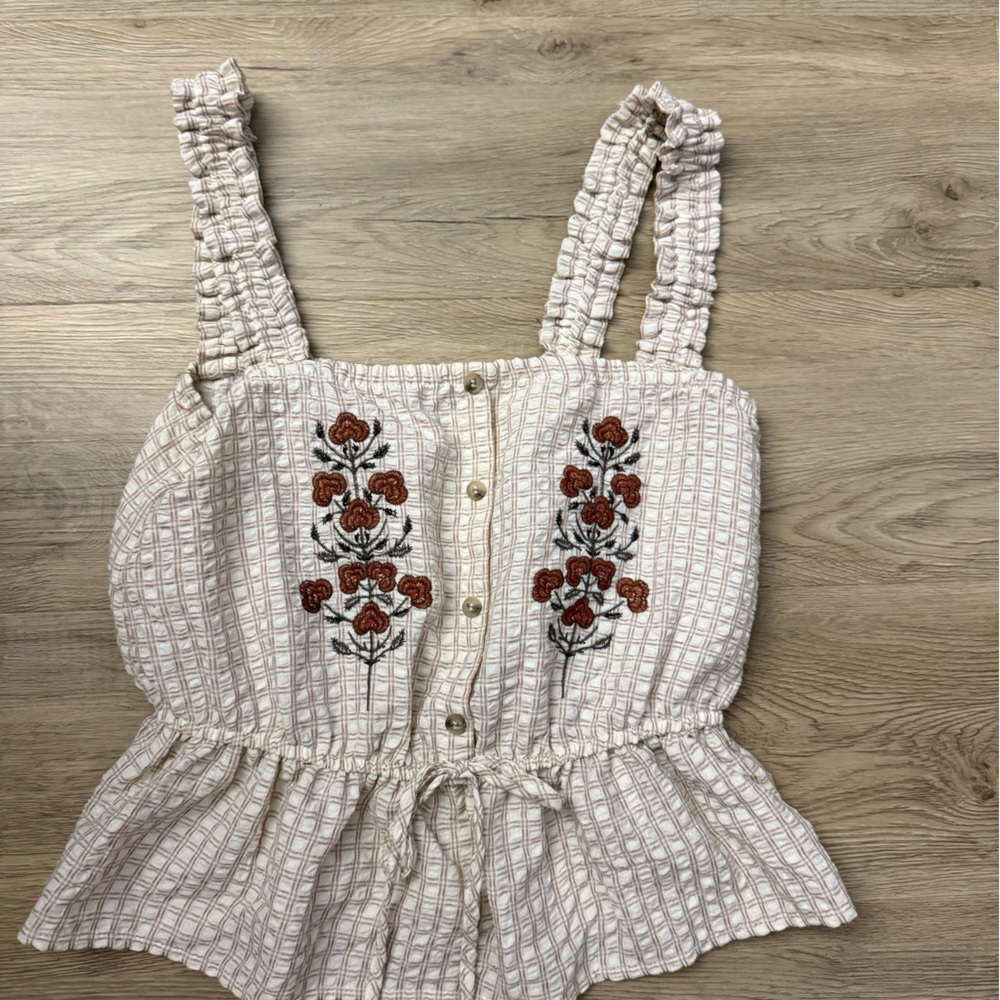 Boho Embroidered Sleeveless Top